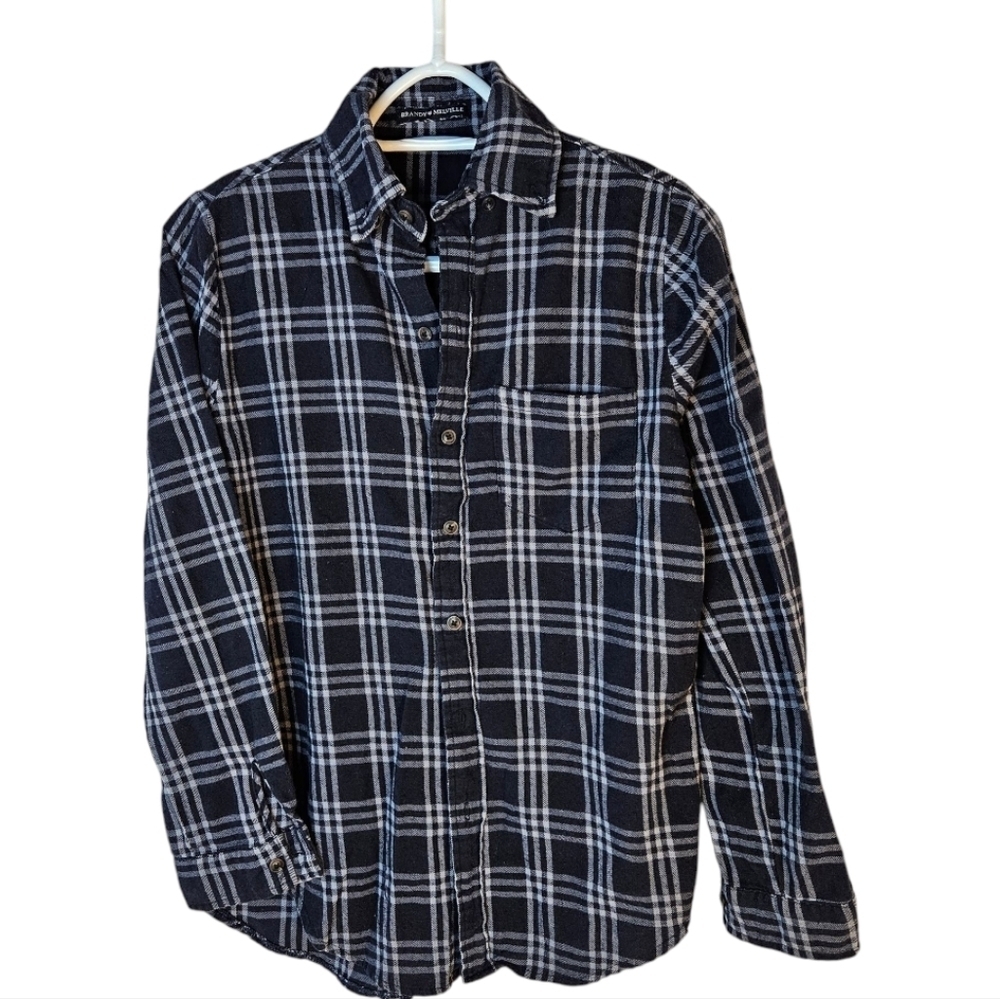 Brandy Melville Flannel shirt button down long sleeve cotton​​​​​​